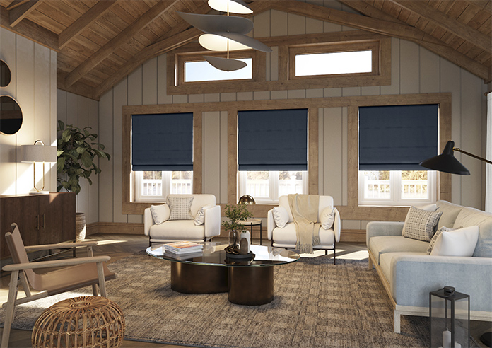 Windermere, Indigo - Roman Blind - Image 6